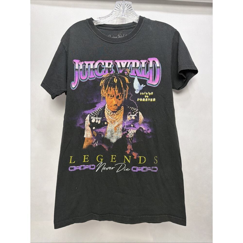 Juice WRLD T-Shirt Legends Never Die RIP Tribute Hip Hop Rap Graphic Tee Small